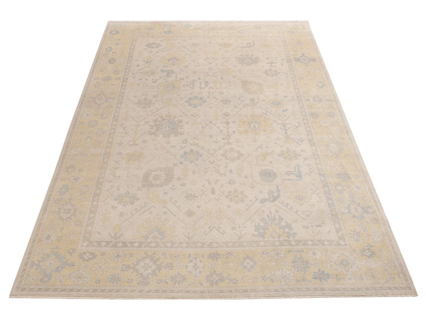 Evren 123473 Silver Gold 9.11x14 Hand Knotted Rug