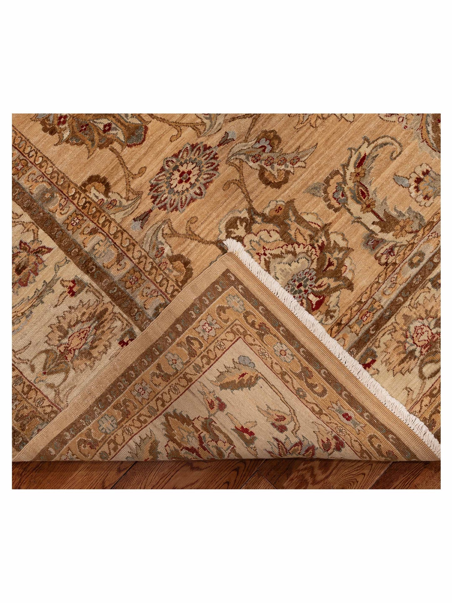 Narin Cemre Gold Ivory 10.3x13.2 Hand Knotted Rug