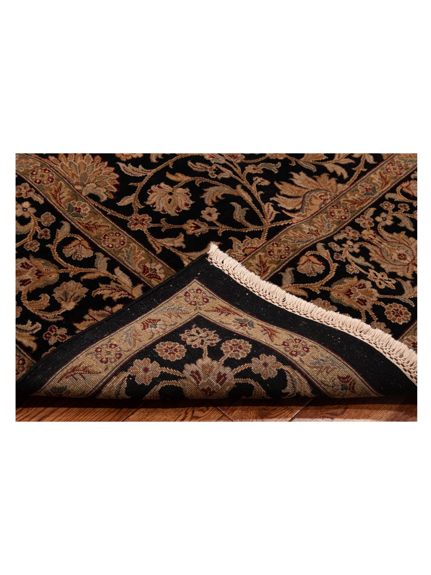 Jahan 115030 Black Black 8.7x11.8 Hand Knotted Rug