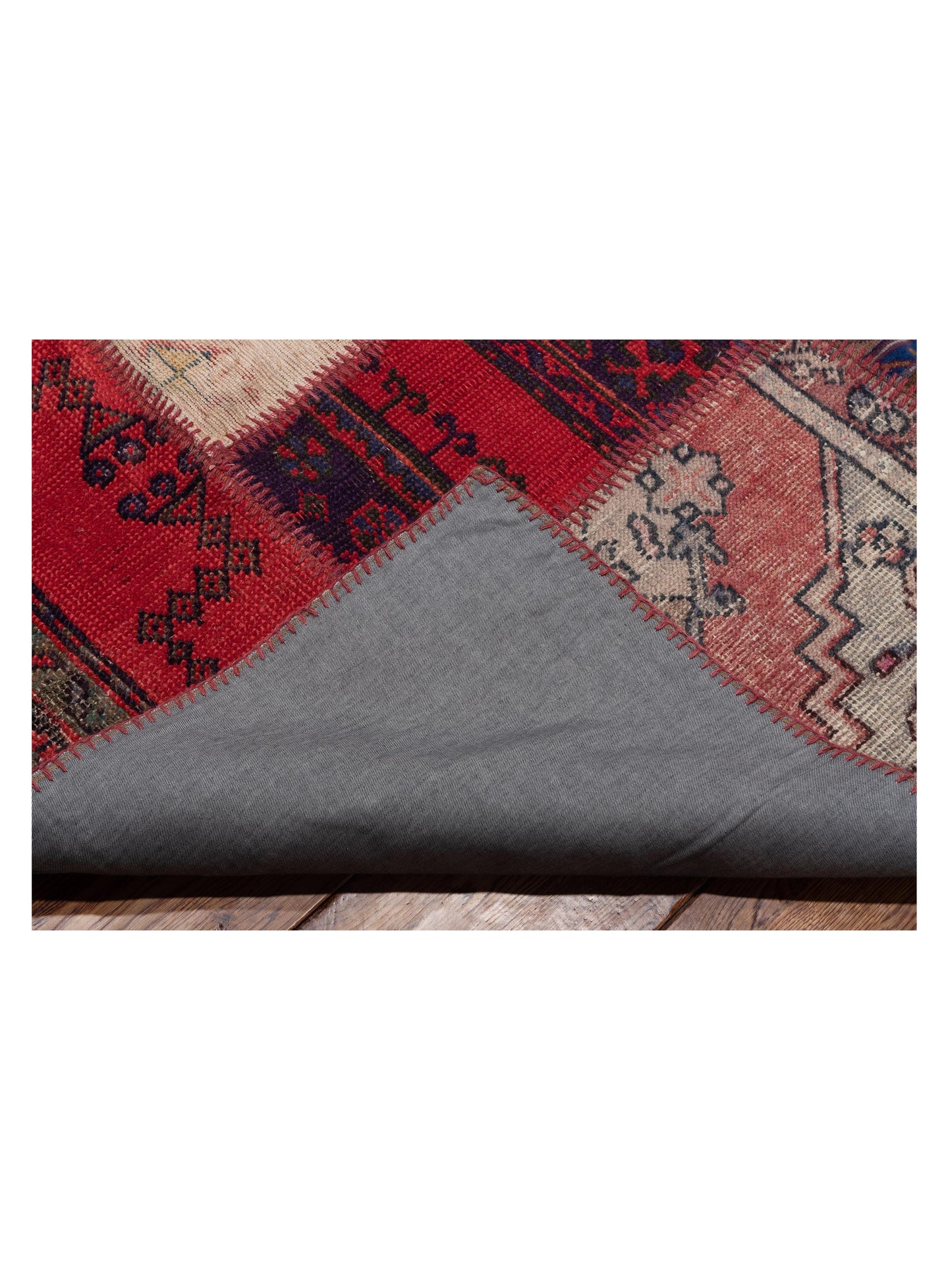 Turkish Vestige Patchwork 146044 Multi 12x15.9 Hand Knotted Rug