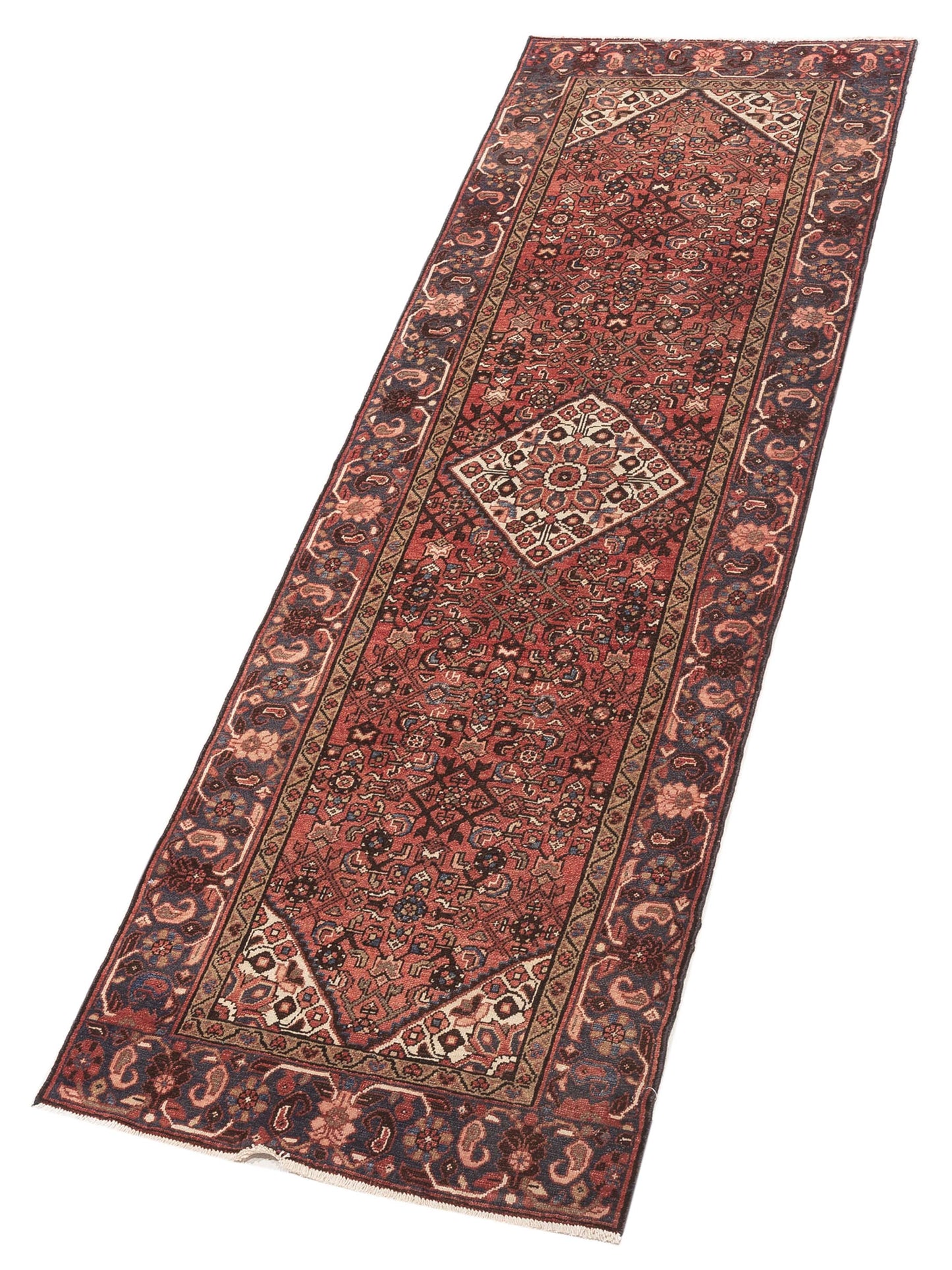 Persian 147322 Brick Charcoal 3.2x9.6 Hand Knotted Rug