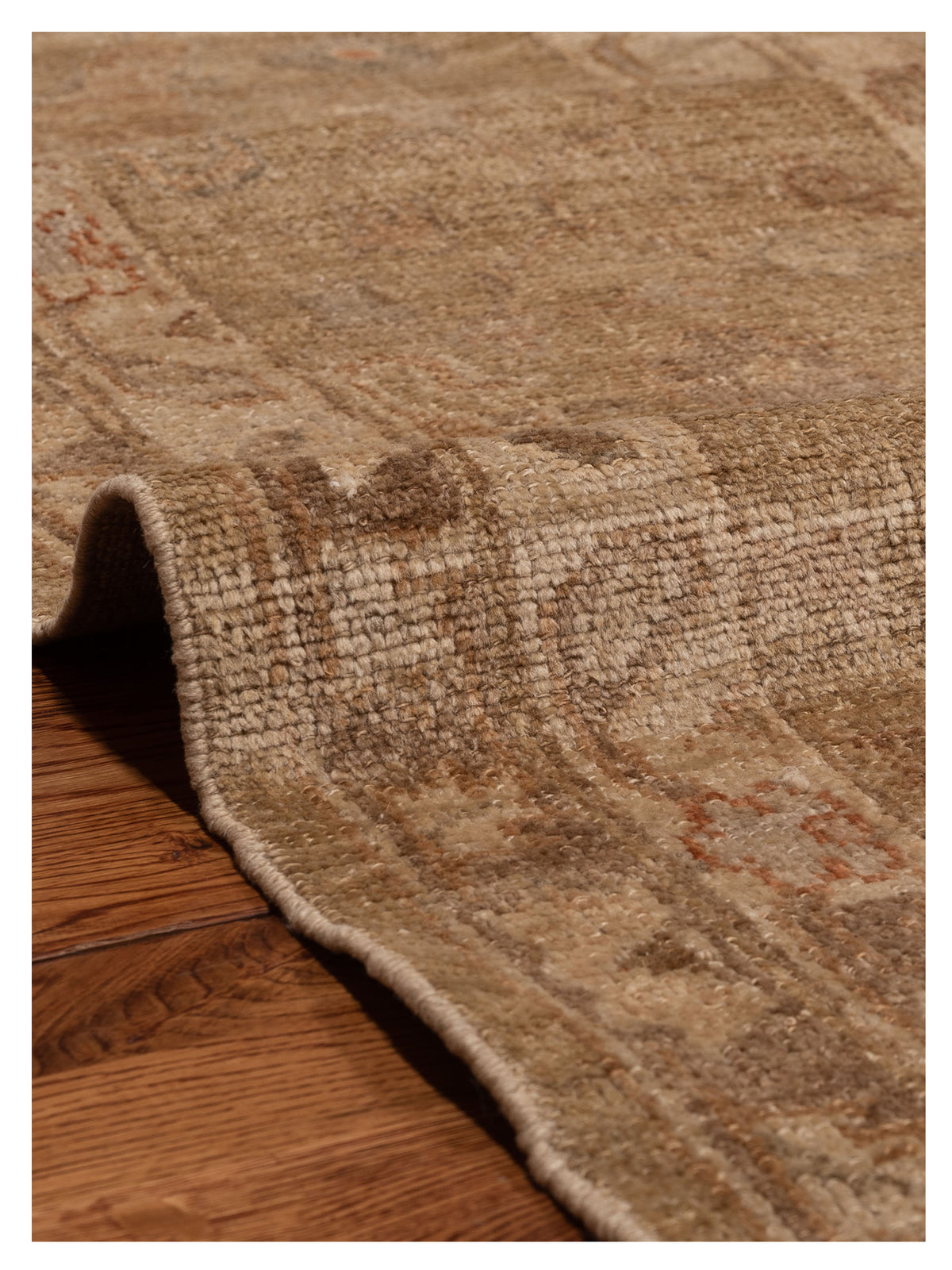 Angora Oushak 107624 Gold Gold 12.9x18.2 Hand Knotted Rug