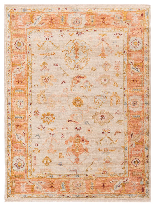 Anadol Angora Oushak  Beige Pink Traditional