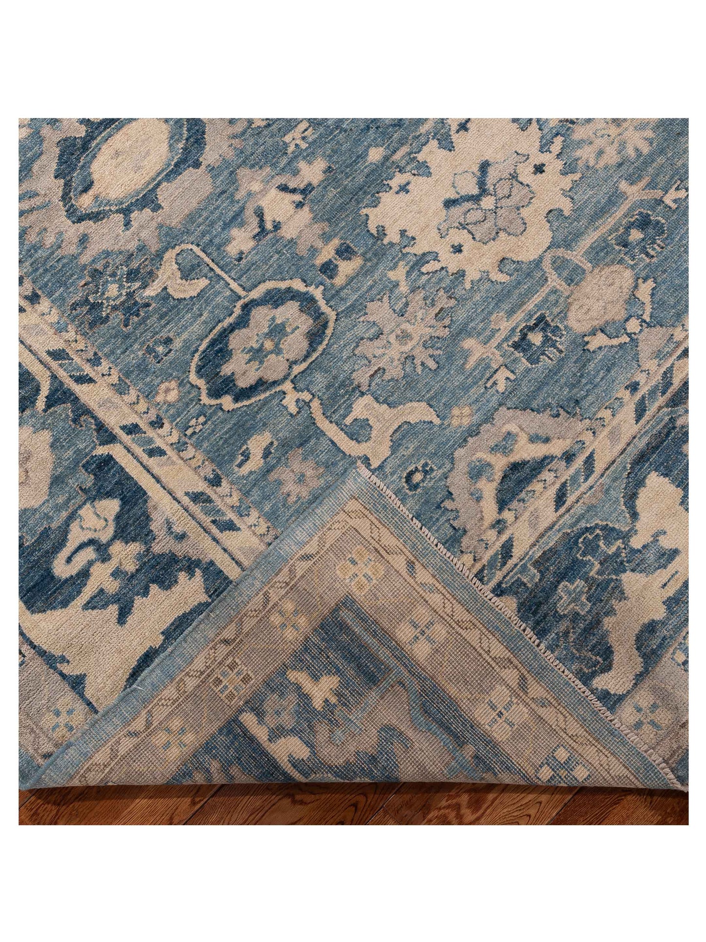 Anadol Oushak 156011 Blue Blue 8.5x9.9 Hand Knotted Rug