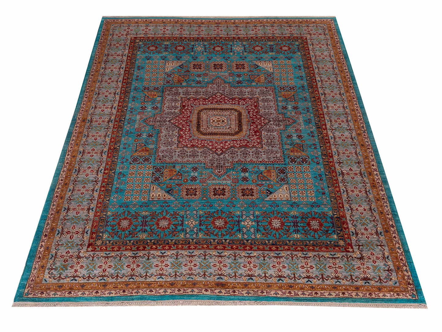 Artisan Mamluk 154777 Blue Gray 5.1x6.6 Hand Knotted Rug