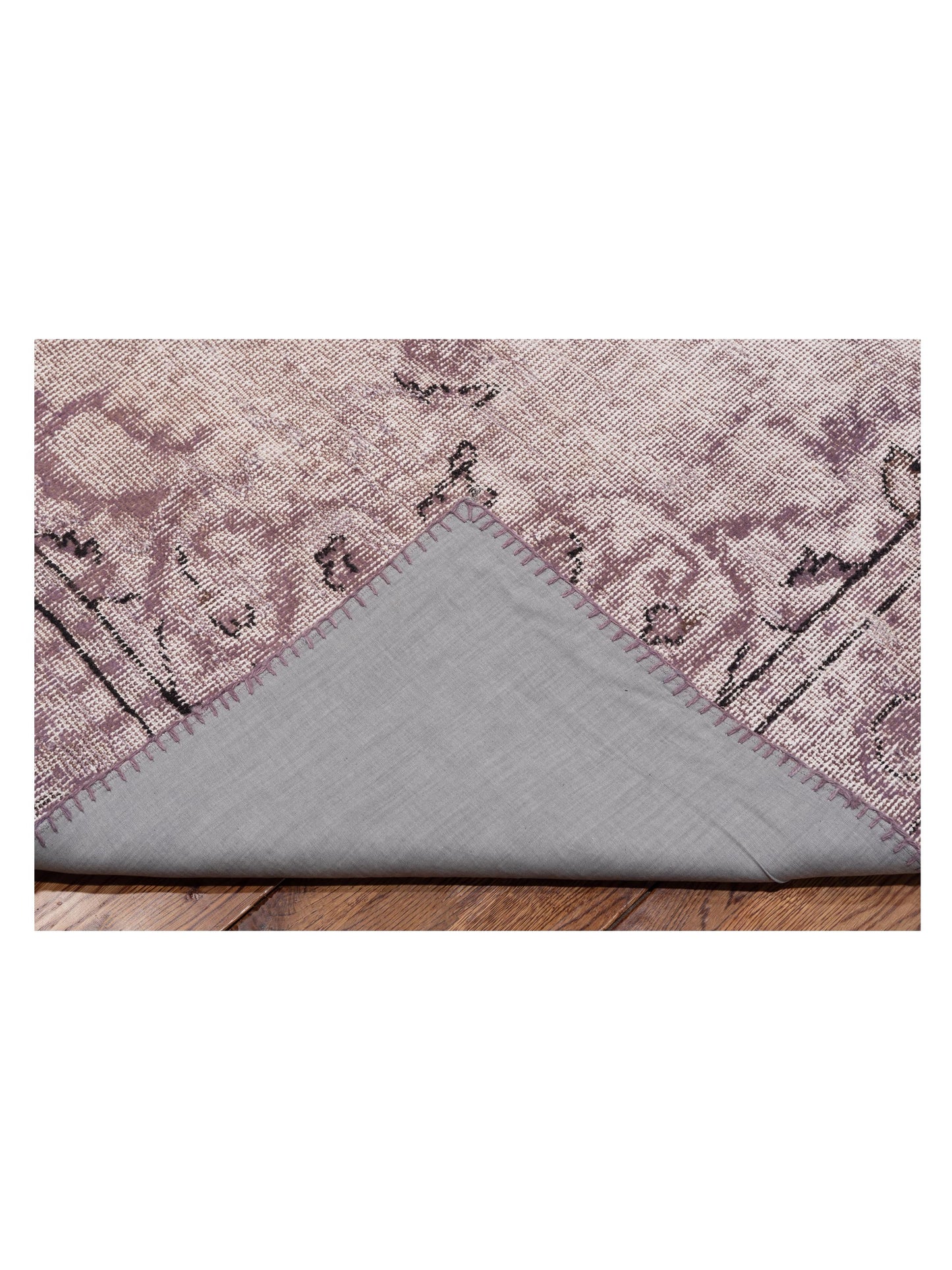Turkish Vestige Patchwork 146040 Purple 10.1x13.1 Hand Knotted Rug