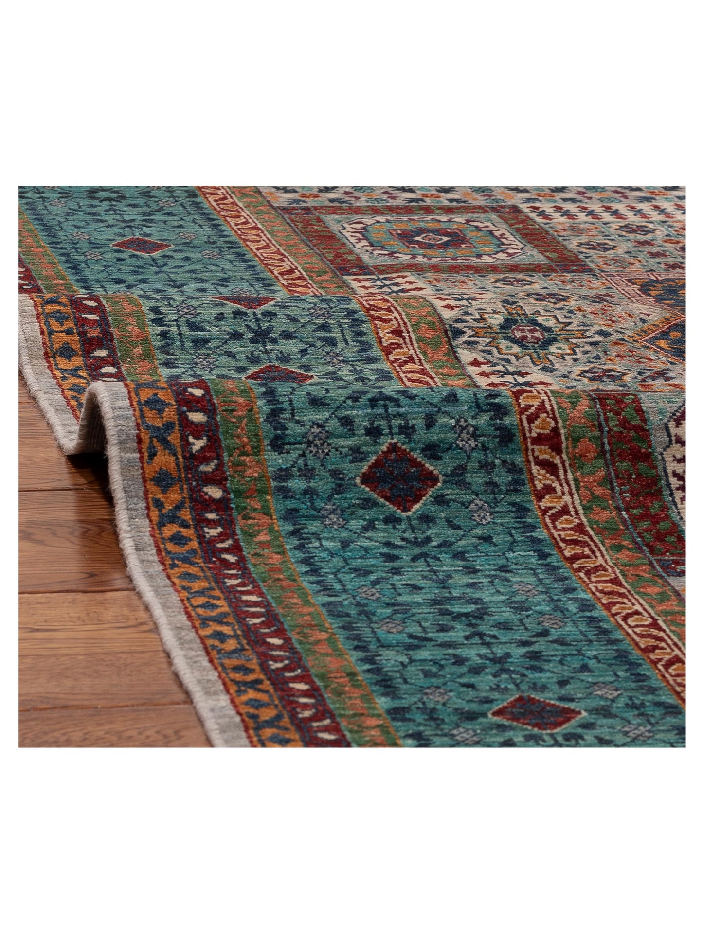Artisan Mamluk 154731 Gray Blue 5.9x8.3 Hand Knotted Rug