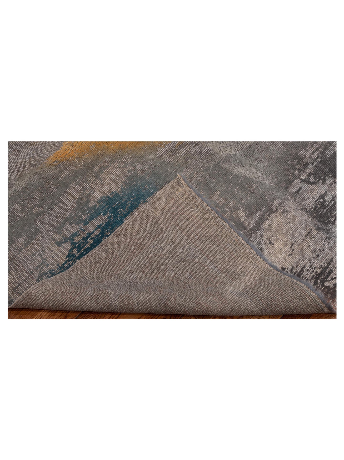 Vintage 108928 Gray 9.4x10.3 Hand Knotted Rug
