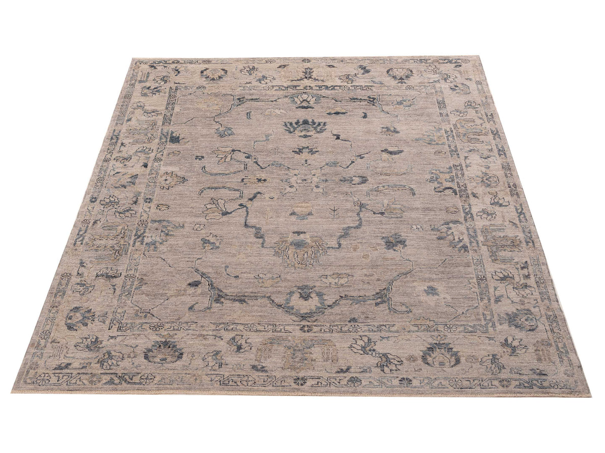 Angora Oushak 156125 Gray Gray 8.1x9.9 Hand Knotted Rug