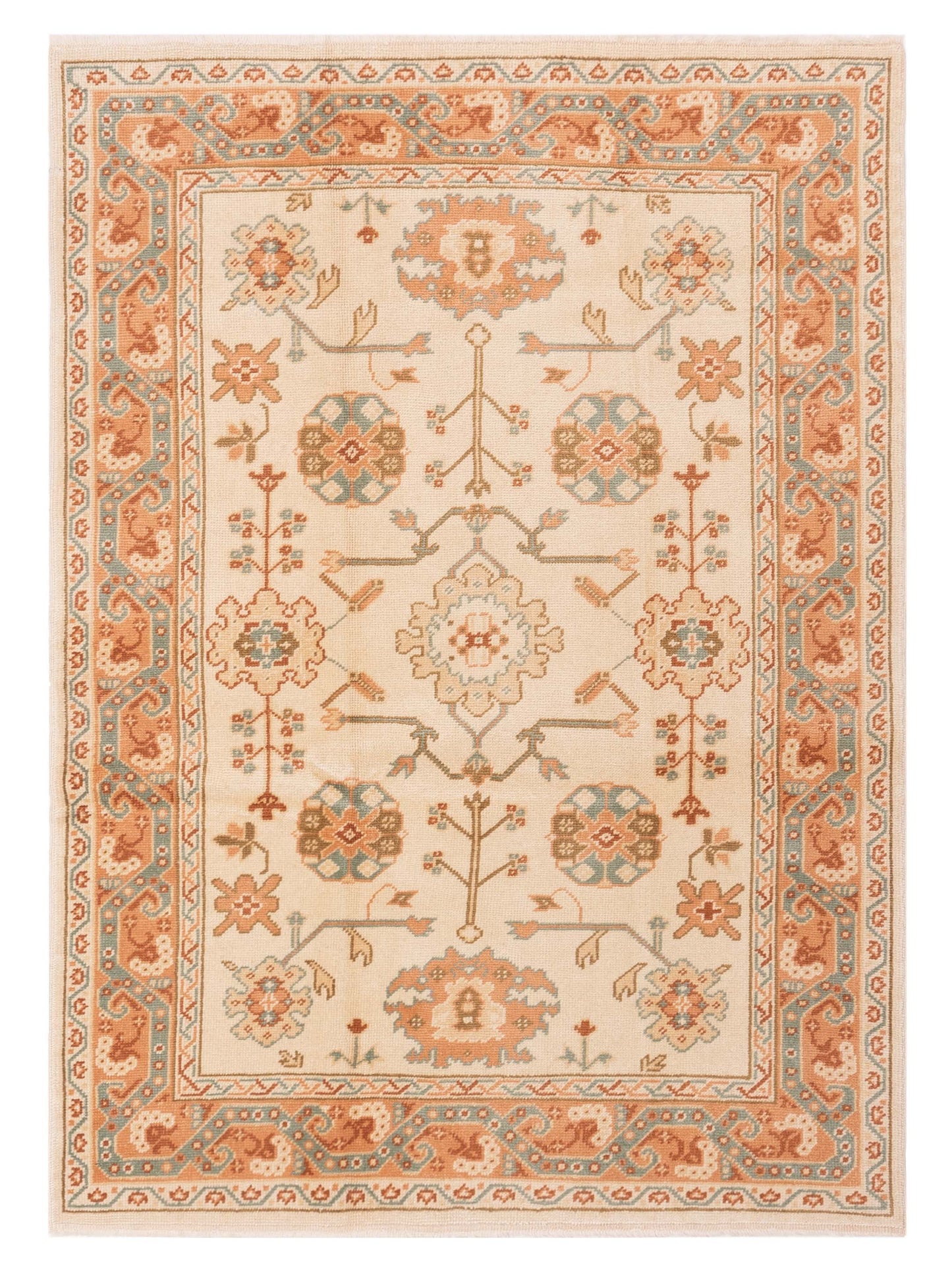 Pasha Anadol Oushak  Ivory Pink Traditional