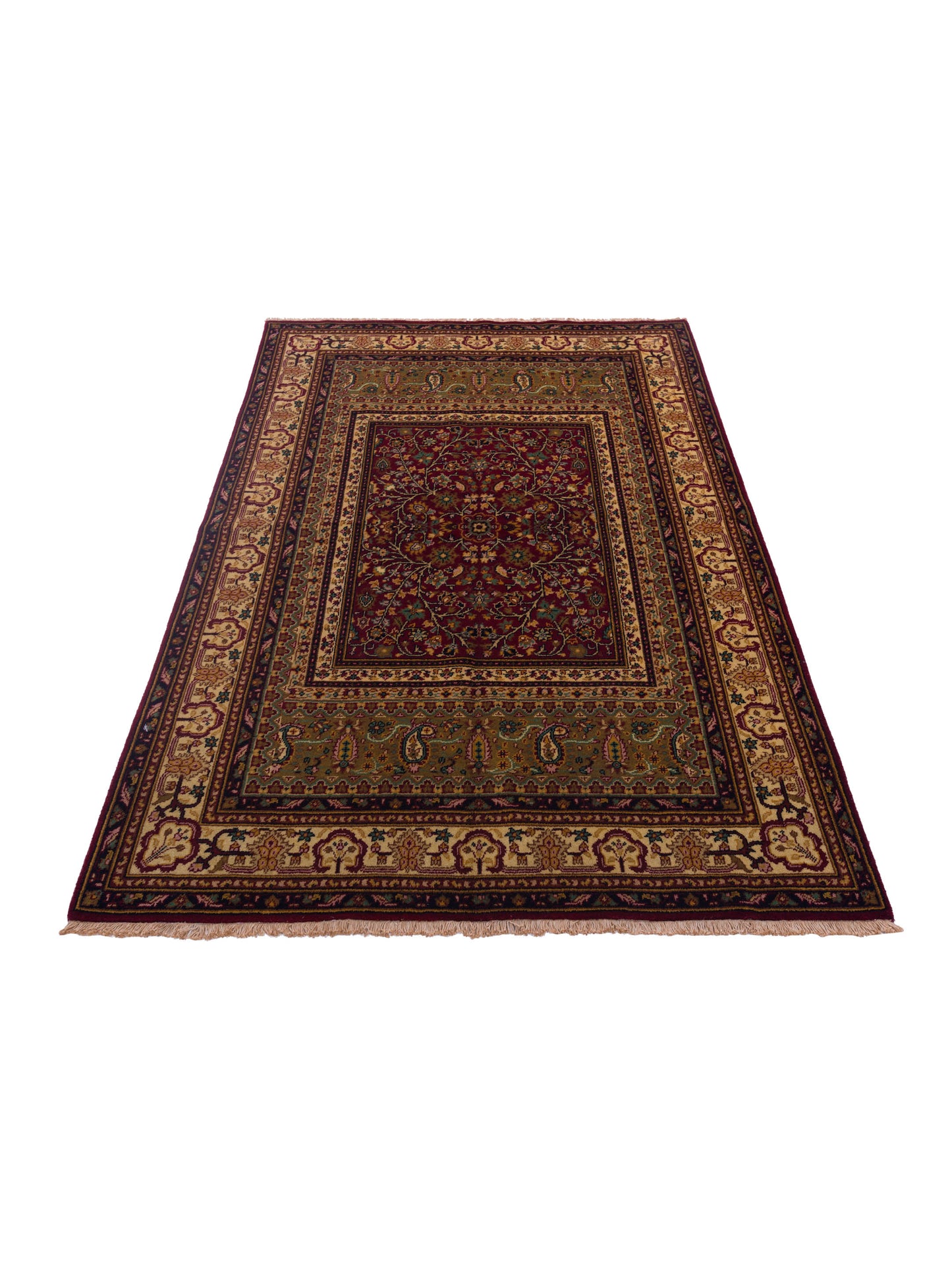 Sivas 115835 Red Ivory 4x6 Hand Knotted Rug