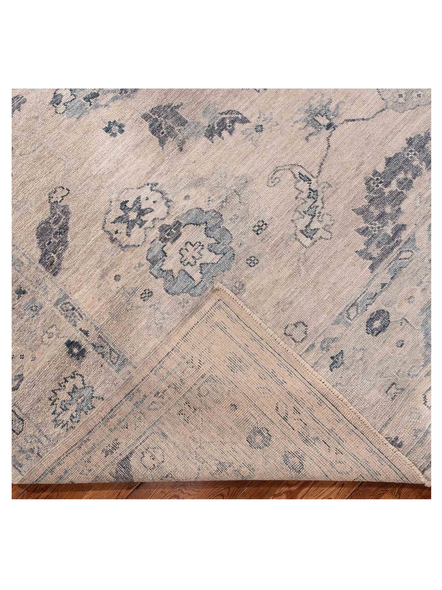 Angora Oushak 156092 Silver Gray 9.1x11.3 Hand Knotted Rug