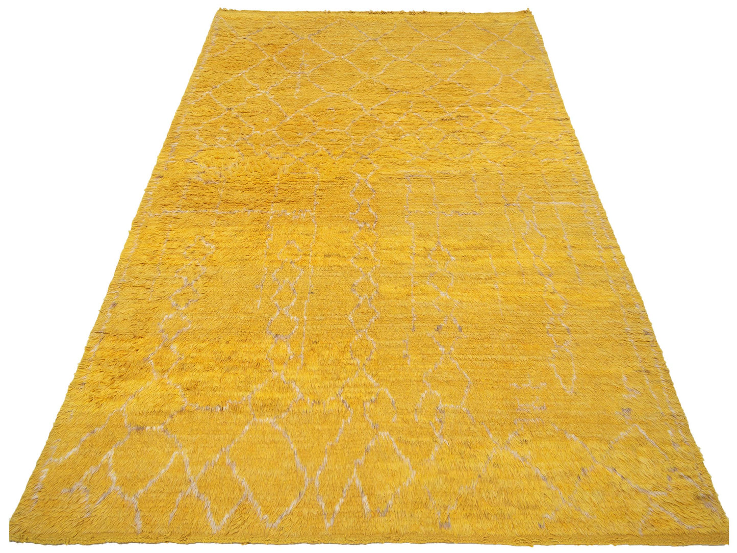 Berber Kaunas Yellow Naturel 9.3x12.5 Hand Knotted Rug