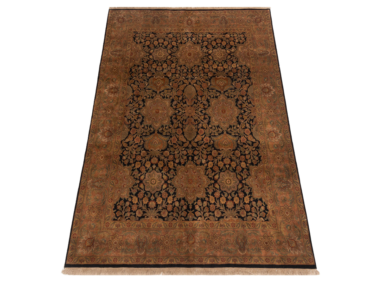 Jahan 83434 Black Gold 8x9 Hand Knotted Rug