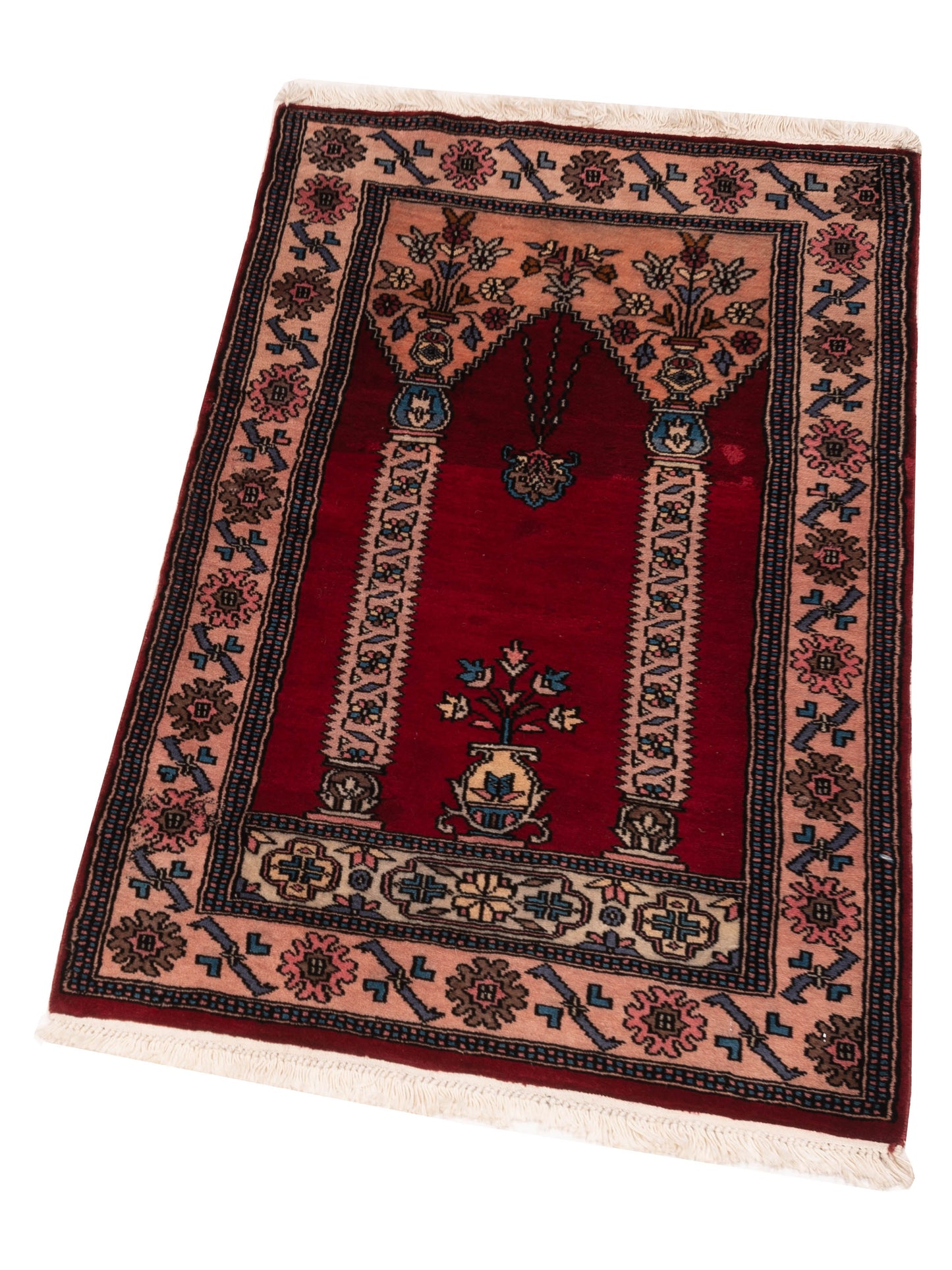 Bokhara 146607 Burgundy Pink 2.7x4.2 Hand Knotted Rug