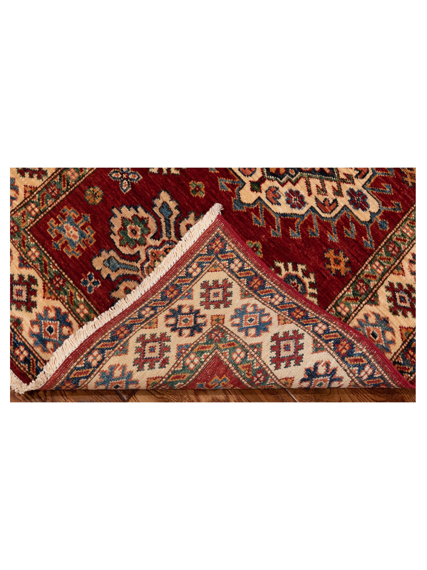 Artisan Kazak 148955 Red Ivory 2.8x4 Hand Knotted Rug