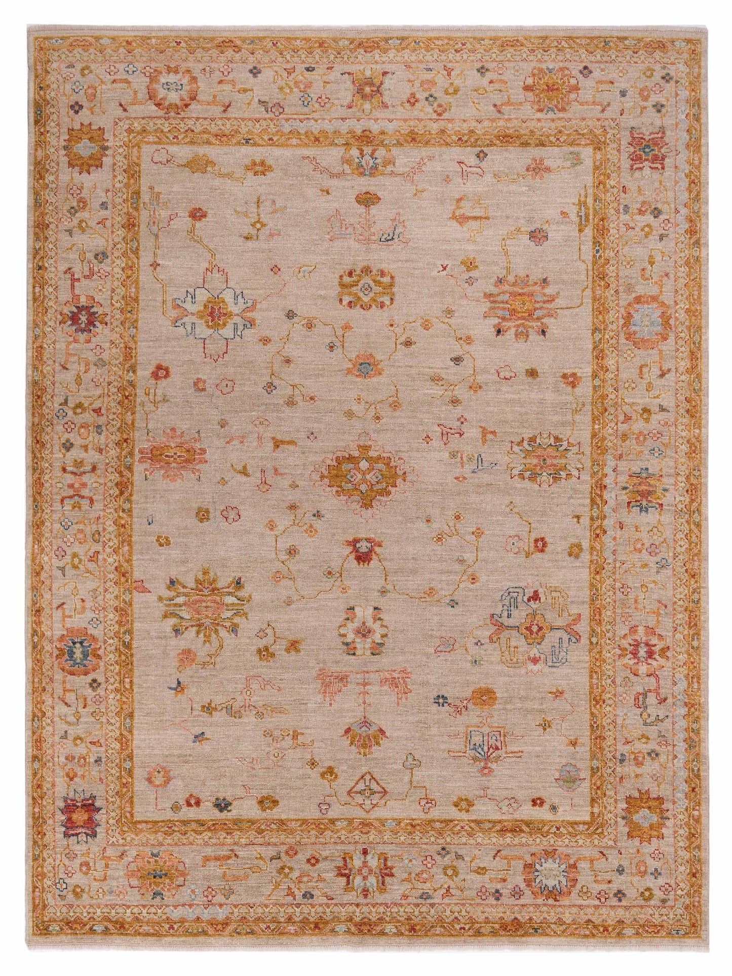 Anadol Angora Oushak  Ivory Silver Traditional