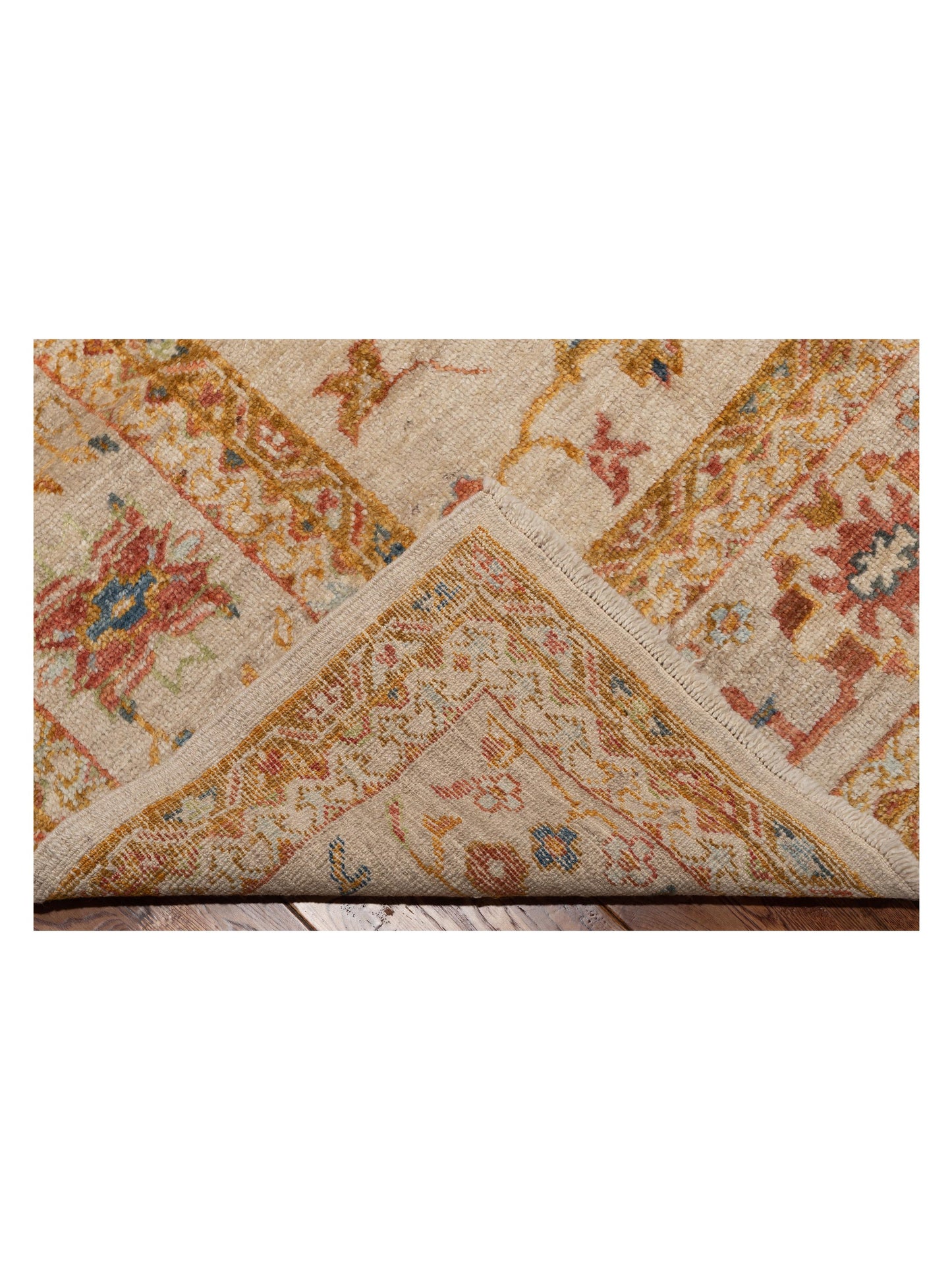Angora Oushak 146938 Ivory Silver 10.1x13.10 Hand Knotted Rug
