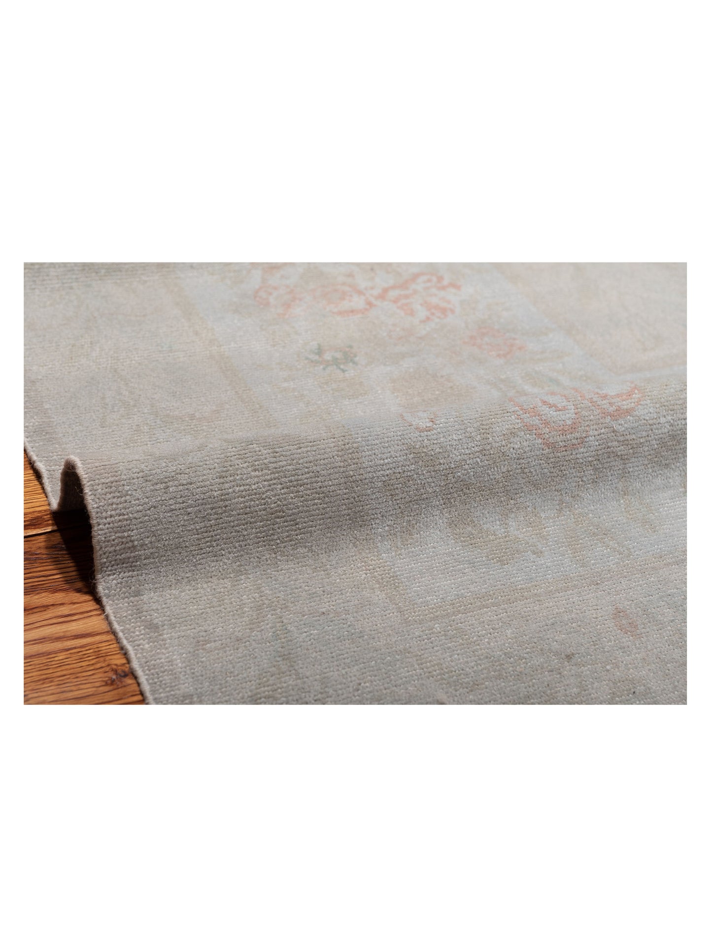 Vintage 107498 Silver 12x16.7 Hand Knotted Rug