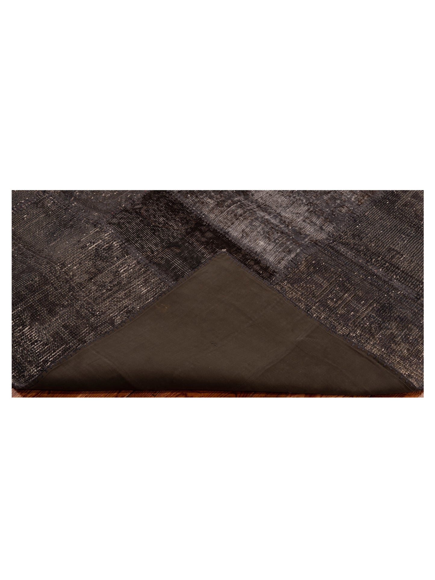 Turkish Vestige Patchwork 110145 Dark Gray Dark Gray 6x9 Hand Knotted Rug