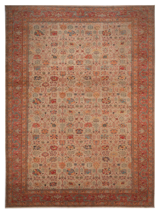 Pasha Antique Loom  Beige Pink Traditional