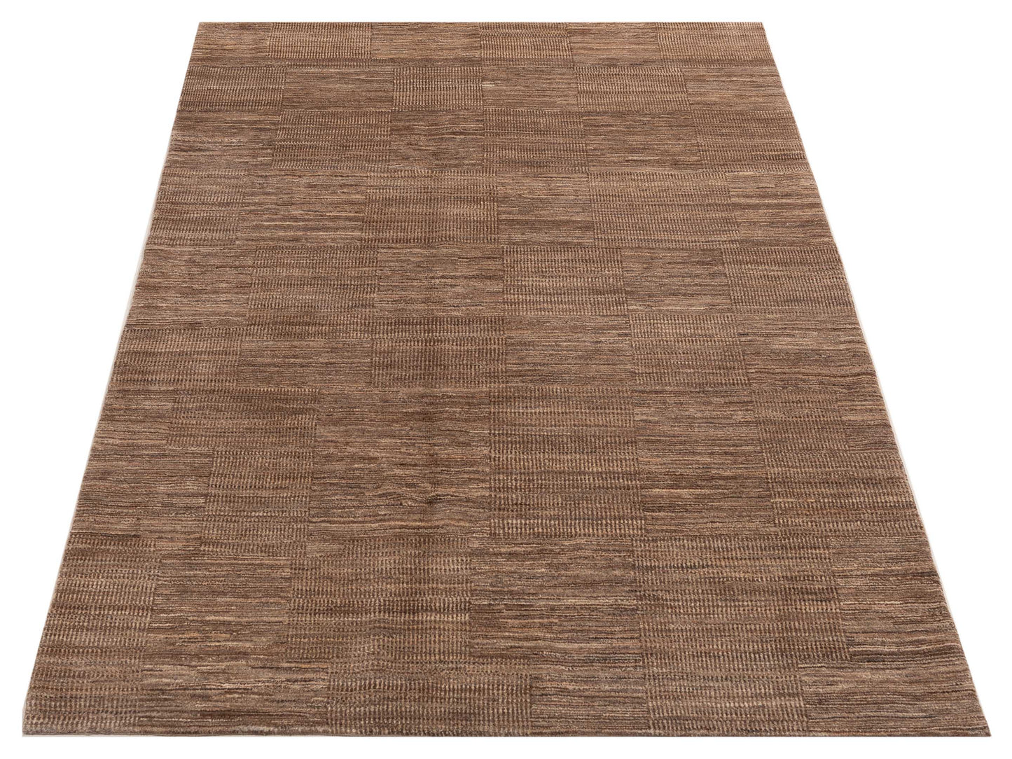 Tibetino 154009 Brown Brown 5.10x8.11 Hand Knotted Rug