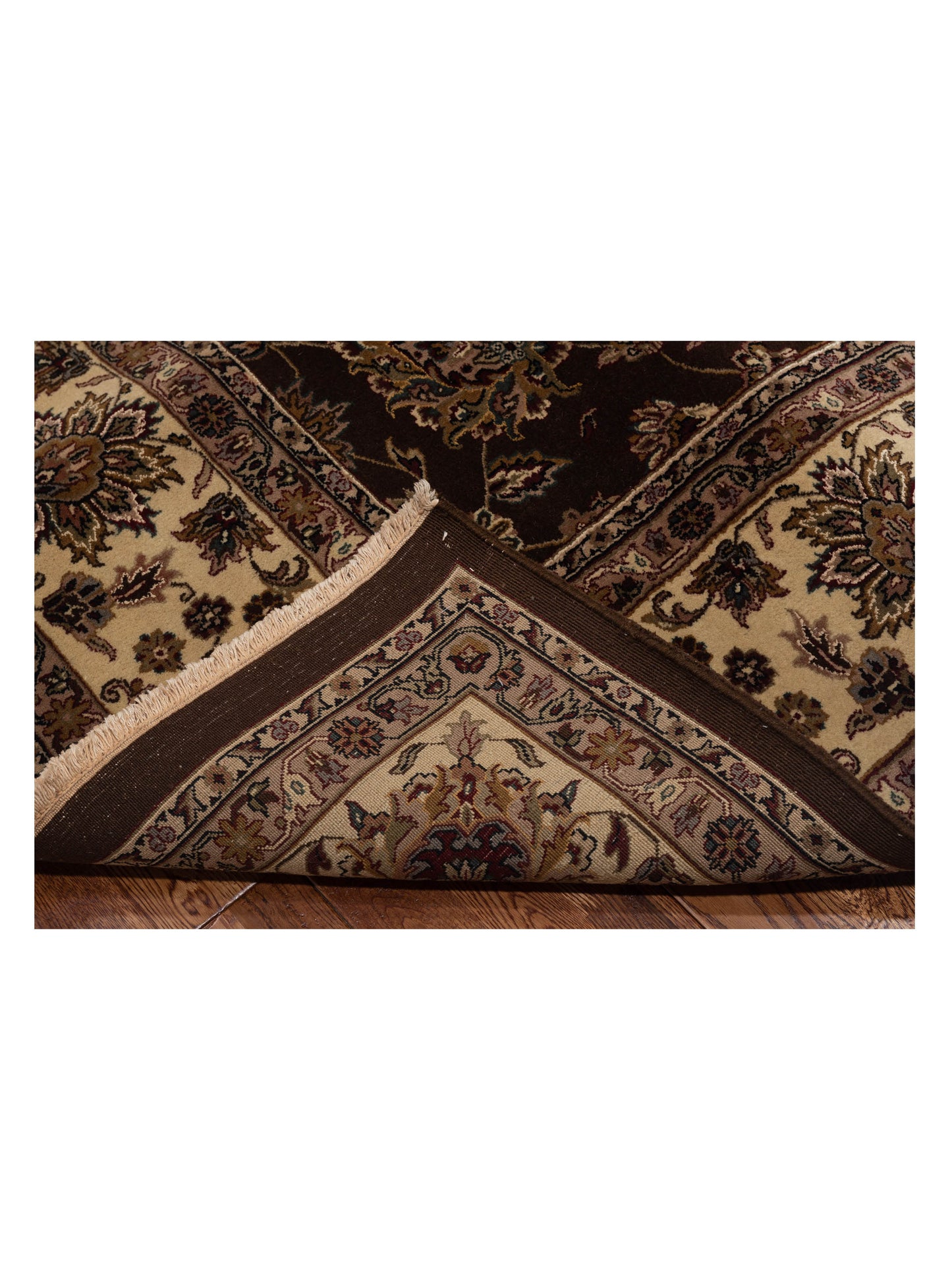 Sivas 109423 Dark Brown Ivory 9.1x11.11 Hand Knotted Rug