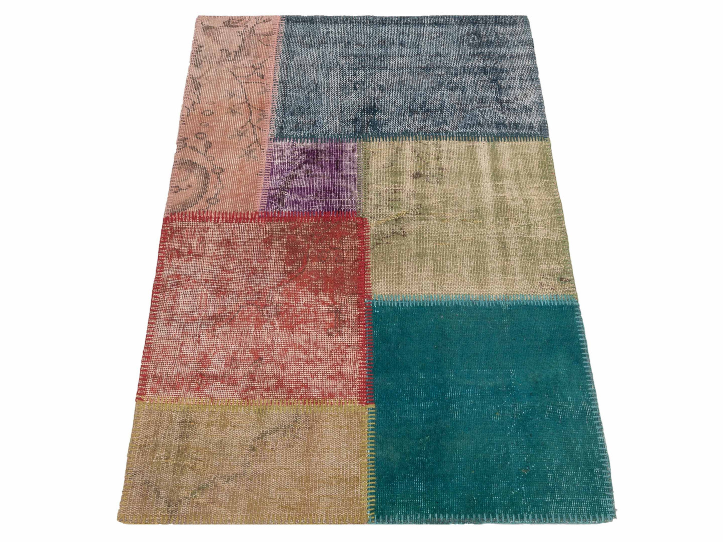Turkish Vestige Patchwork 131096 Multi 3.3x4.11 Hand Knotted Rug