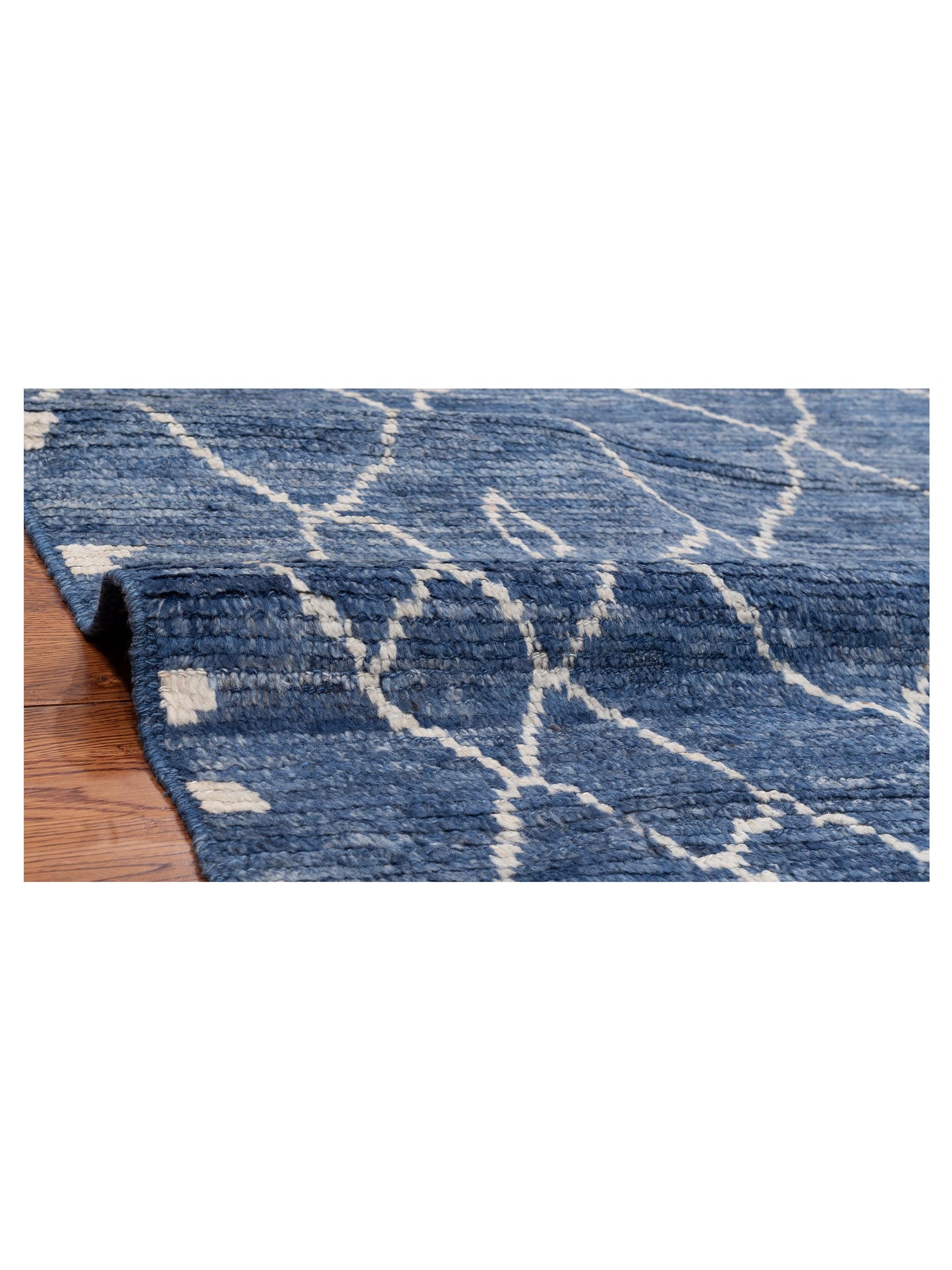 Berber Aspendos Blue Blue 5.10x7.11 Hand Knotted Rug