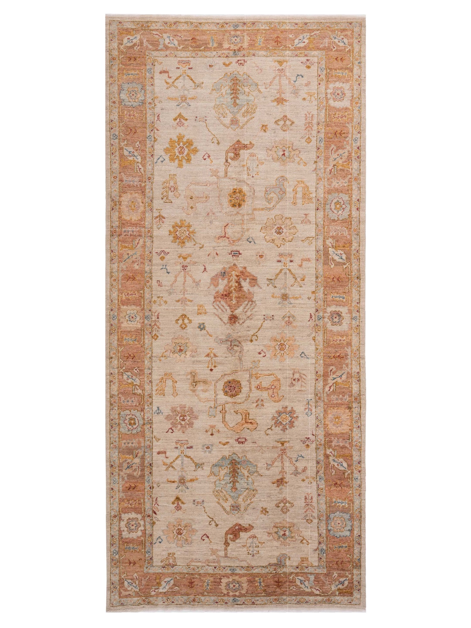Anadol Angora Oushak  Ivory Pink Traditional
