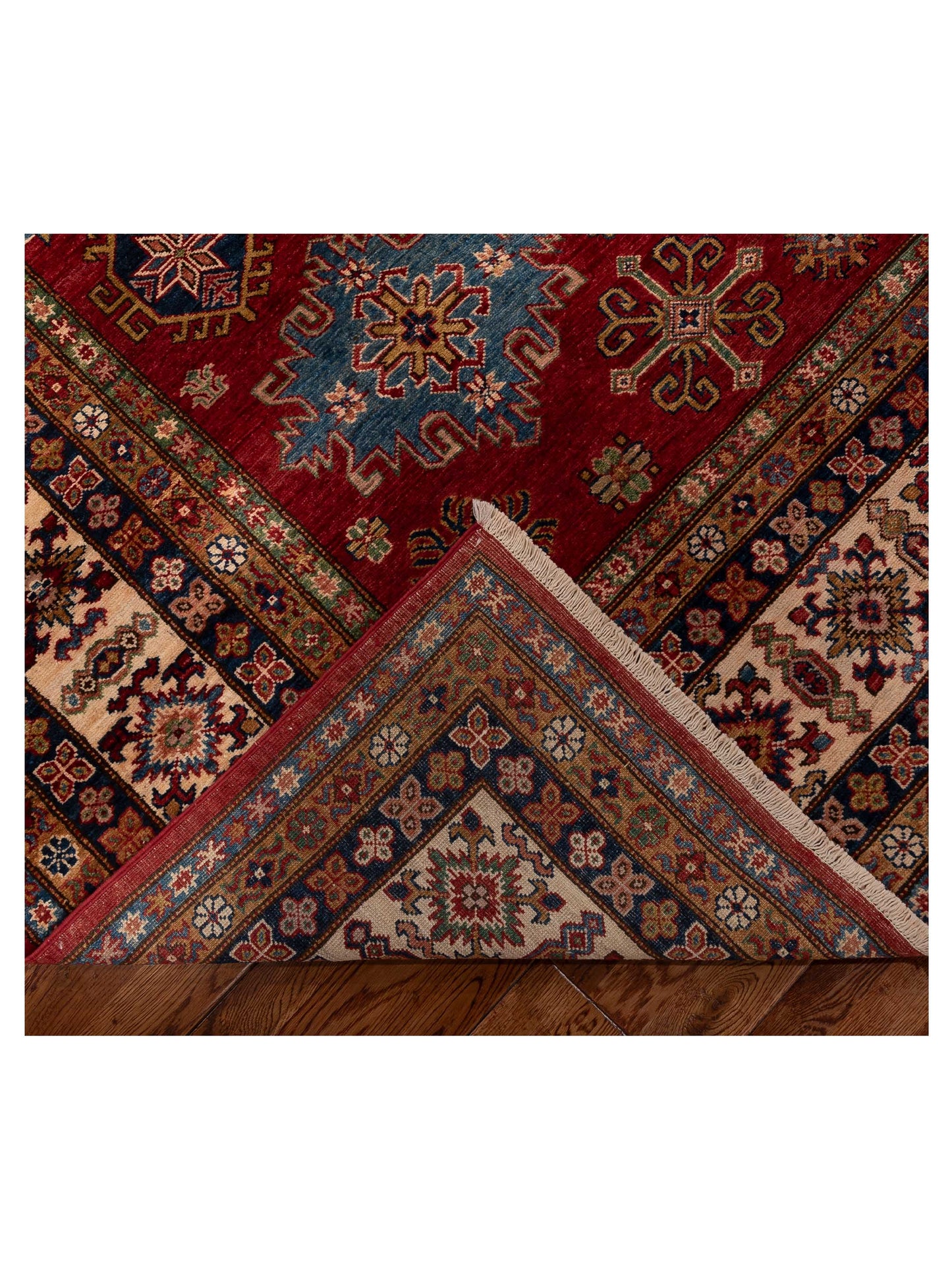 Kazak 151907 Red Ivory 8.9x12.5 Hand Knotted Rug