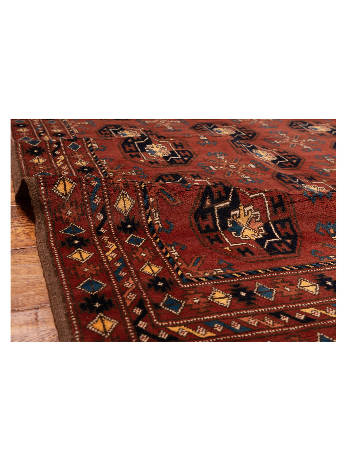 Afghan Belcik 148712 Red Red 5.3x6.8 Hand Knotted Rug