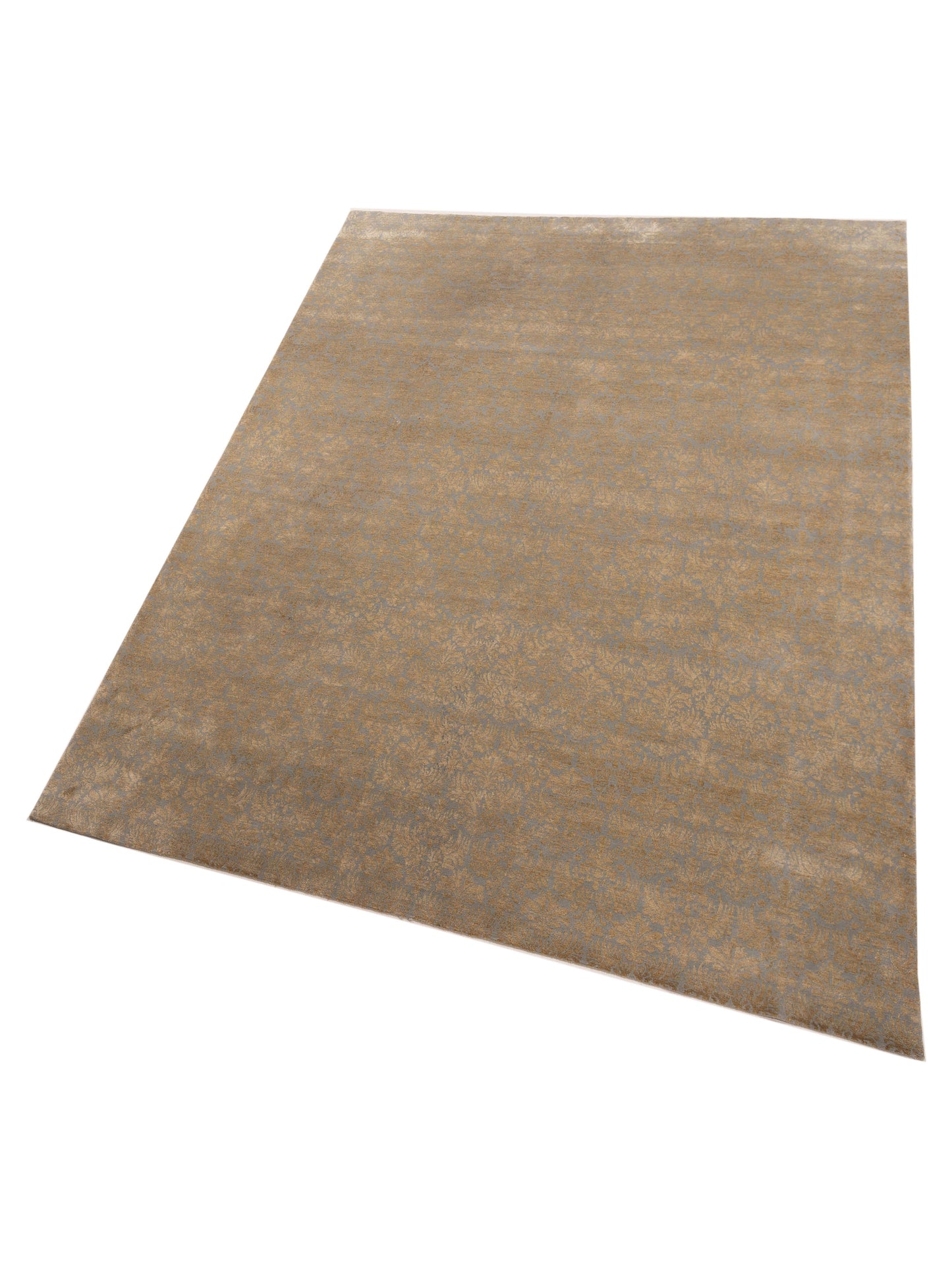 Mastersilk 104167 Blue Gold 9x12 Hand Knotted Rug