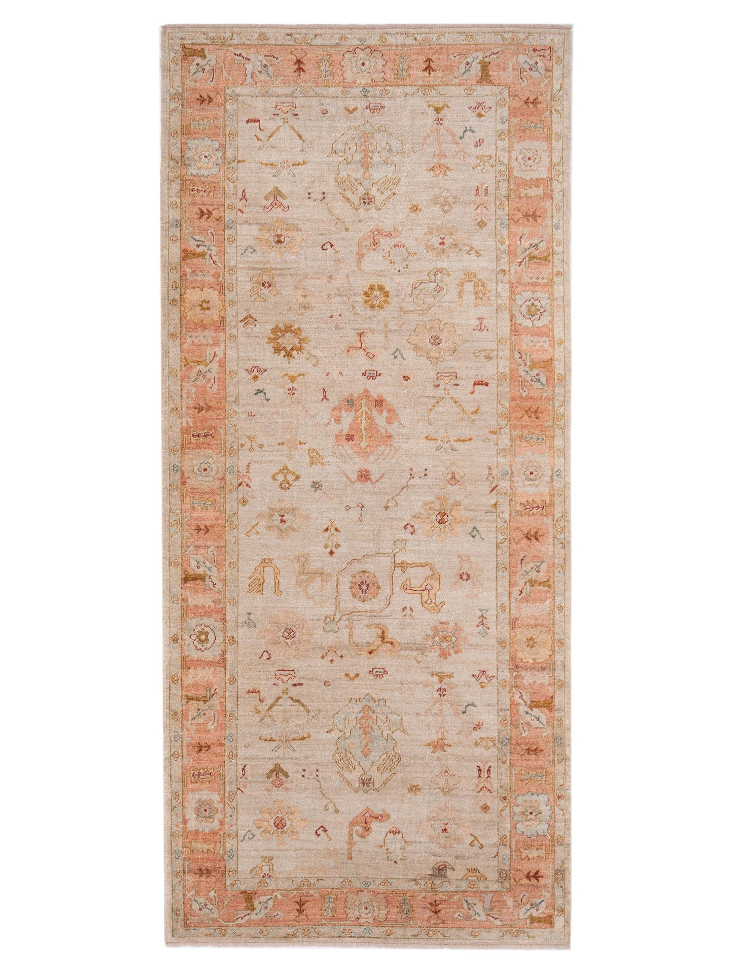 Anadol Angora Oushak  Ivory Pink Traditional