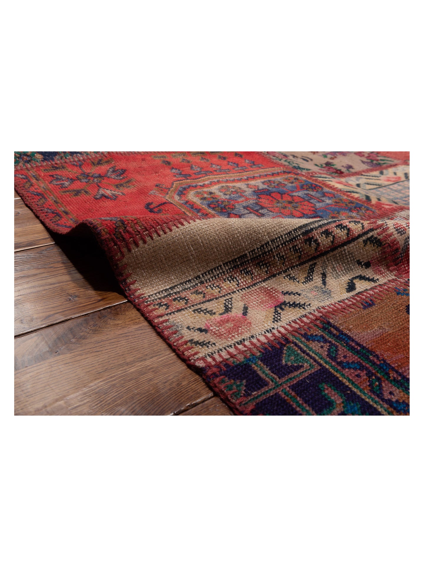 Turkish Vestige Patchwork 130982 Multi 12x17.11 Hand Knotted Rug