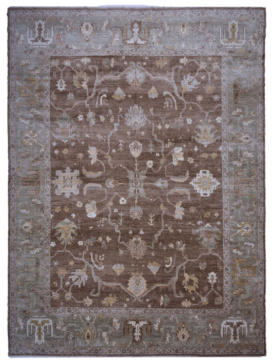 Anadol Angora Oushak  Brown Green Traditional