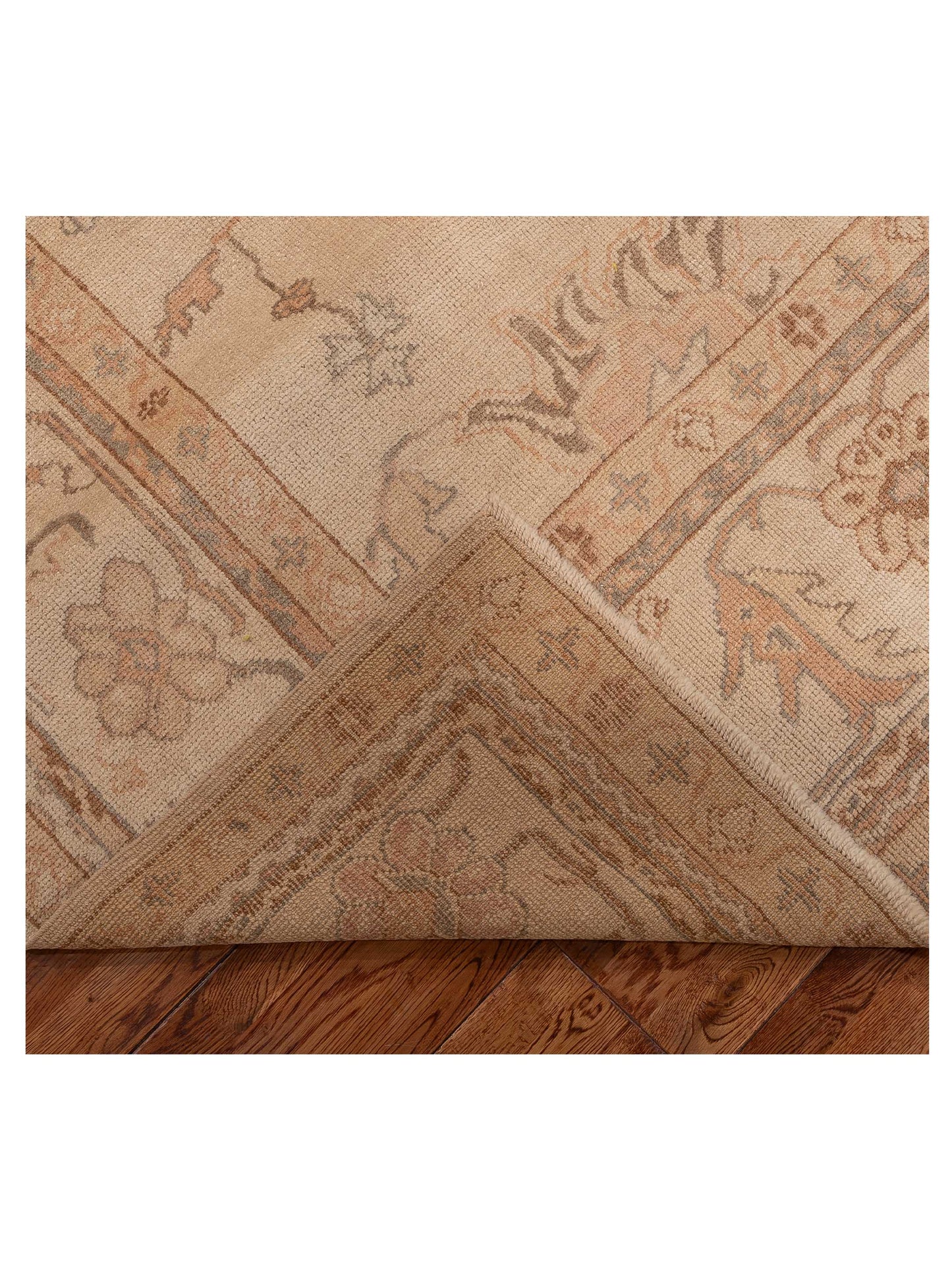 Anadol Oushak 108104 Cream Cream 9.2x12.3 Hand Knotted Rug