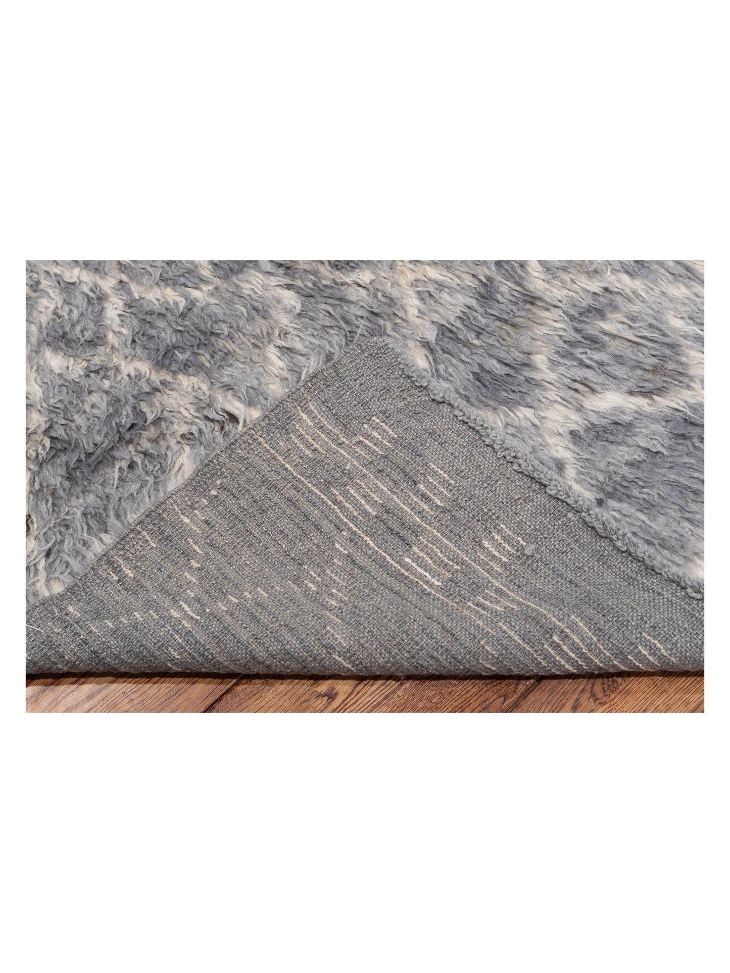Berber Aspendos Gray Ivory 7.11x11 Hand Knotted Rug