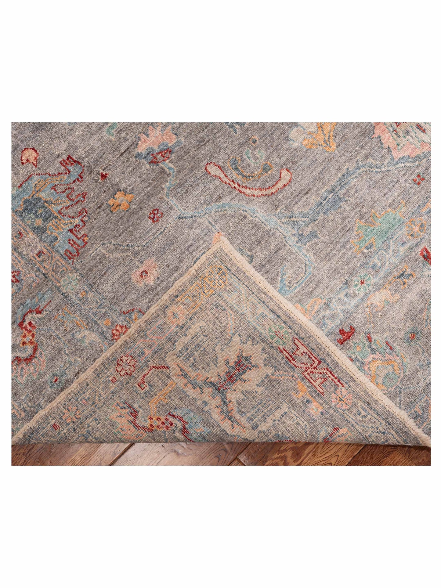 Angora Oushak 152530 Gray Gray 8.10x11.4 Hand Knotted Rug