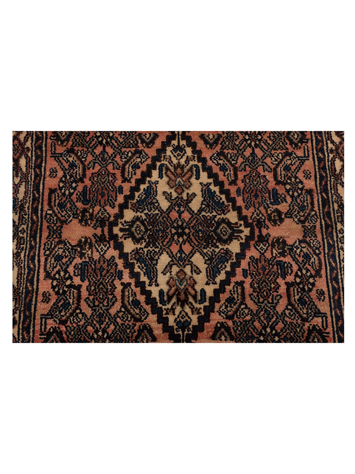 Persian 81354 Pink Ivory 3.8x16.11 Hand Knotted Rug