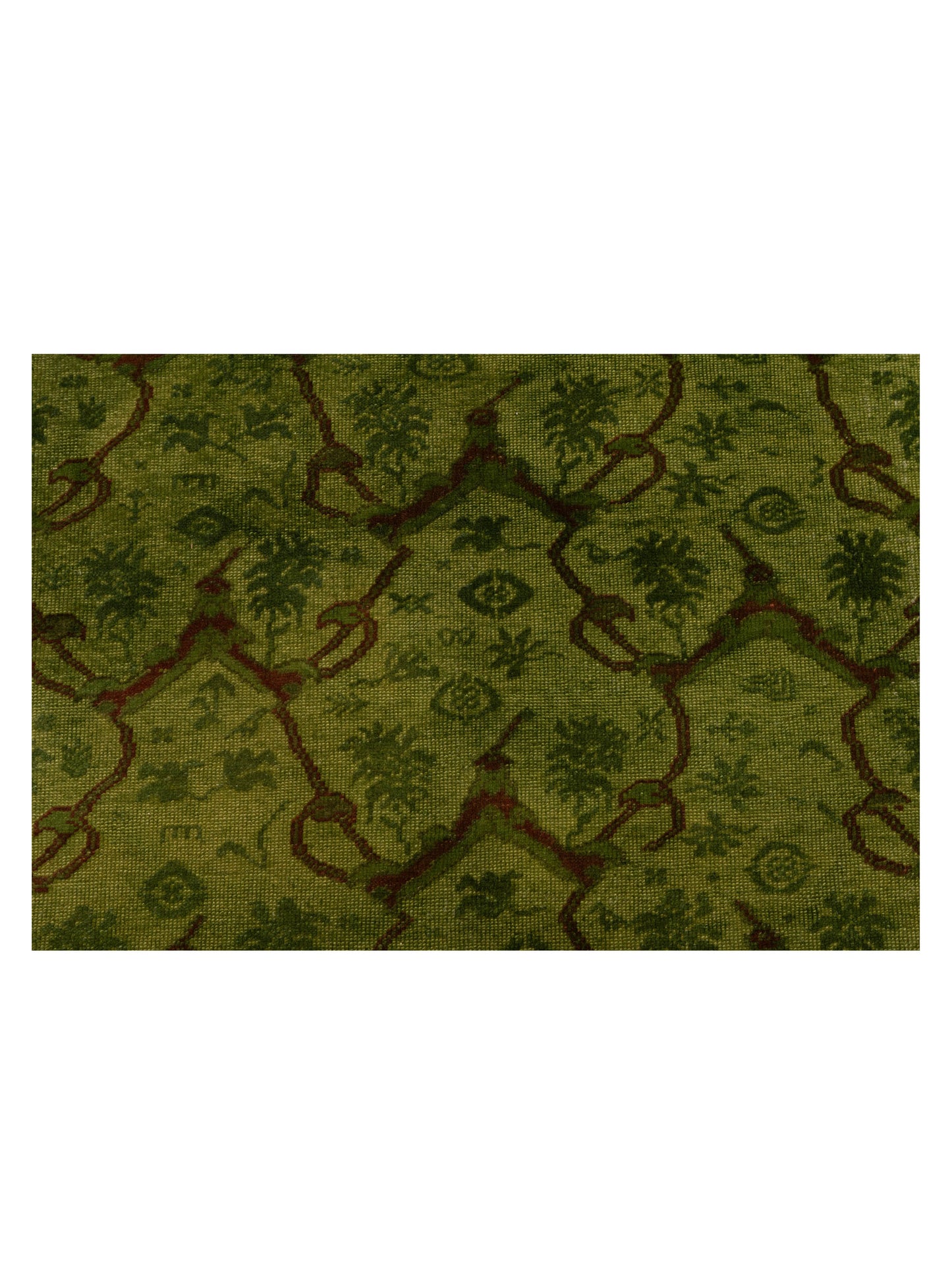 Vintage 104441 Green 8.5x10 Hand Knotted Rug