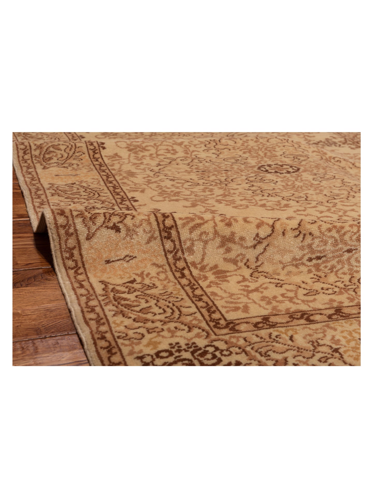 Antique Loom 117156 Beige Beige 4.1x6 Hand Knotted Rug