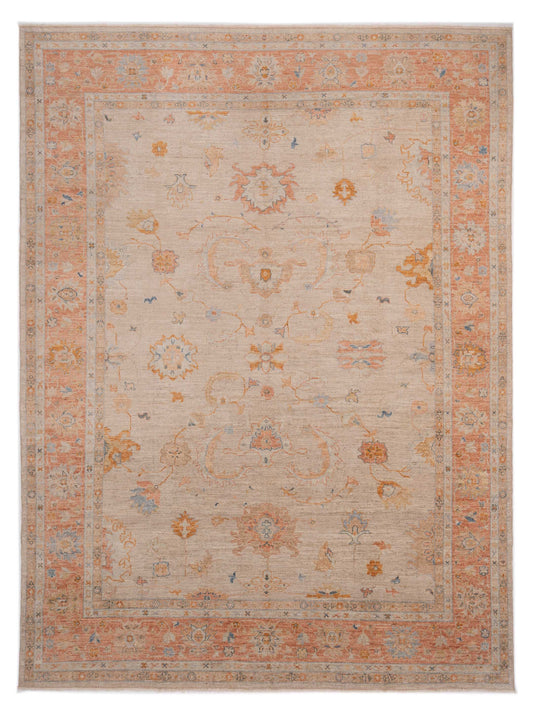 Anadol Angora Oushak  Ivory Rust Traditional