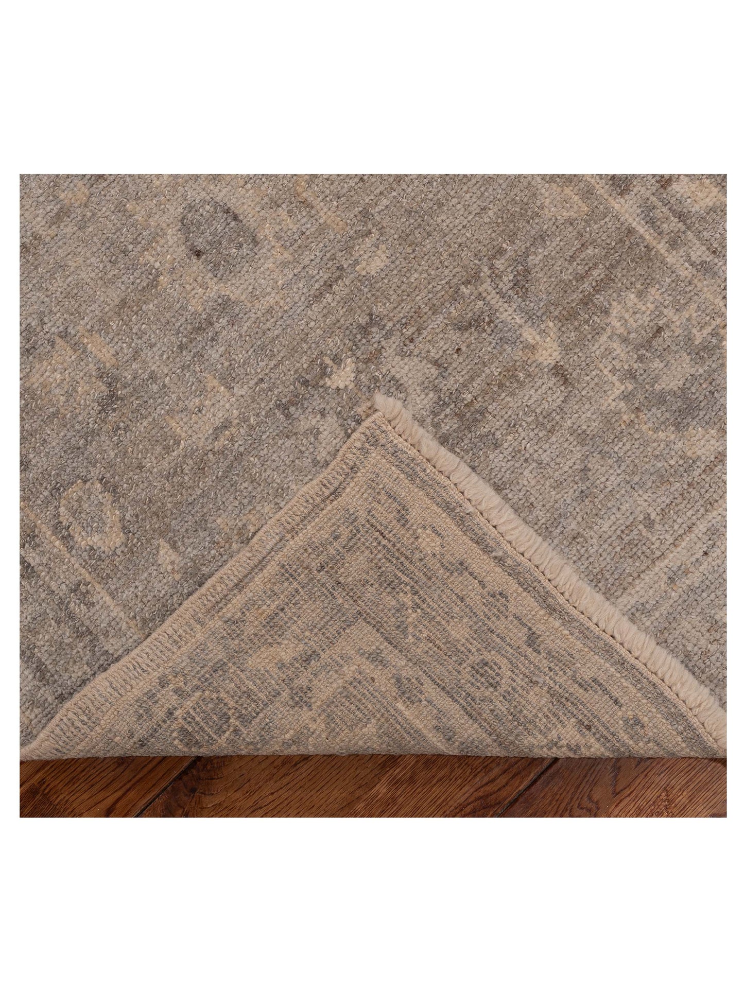 Angora Oushak 154096 Gray Gray 2.8x10.6 Hand Knotted Rug