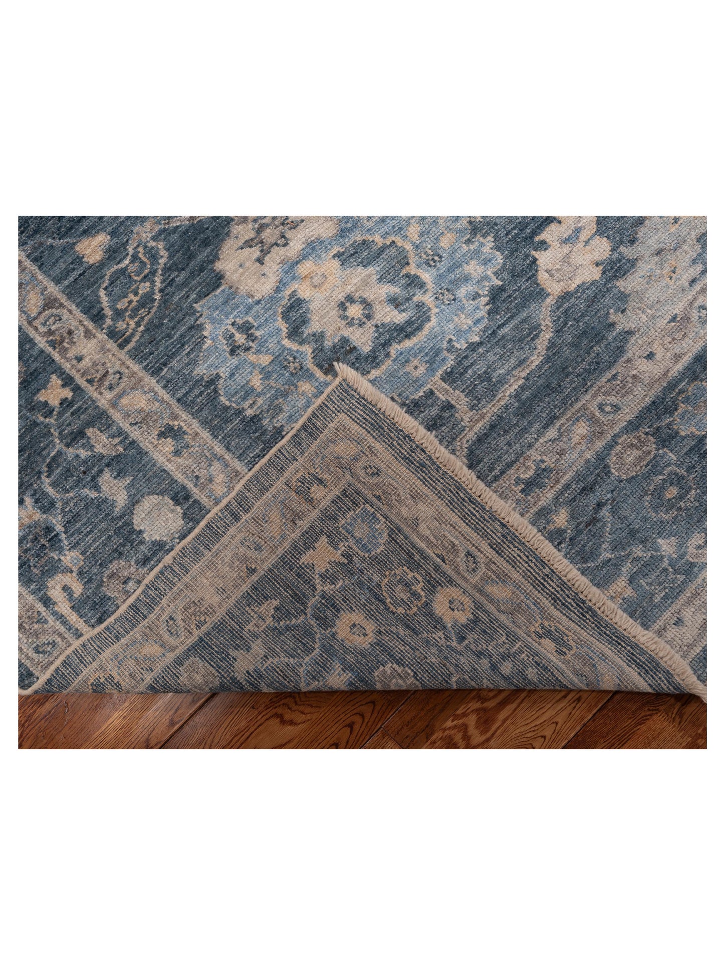 Angora Oushak 153510 Blue Blue 8.4x9 Hand Knotted Rug