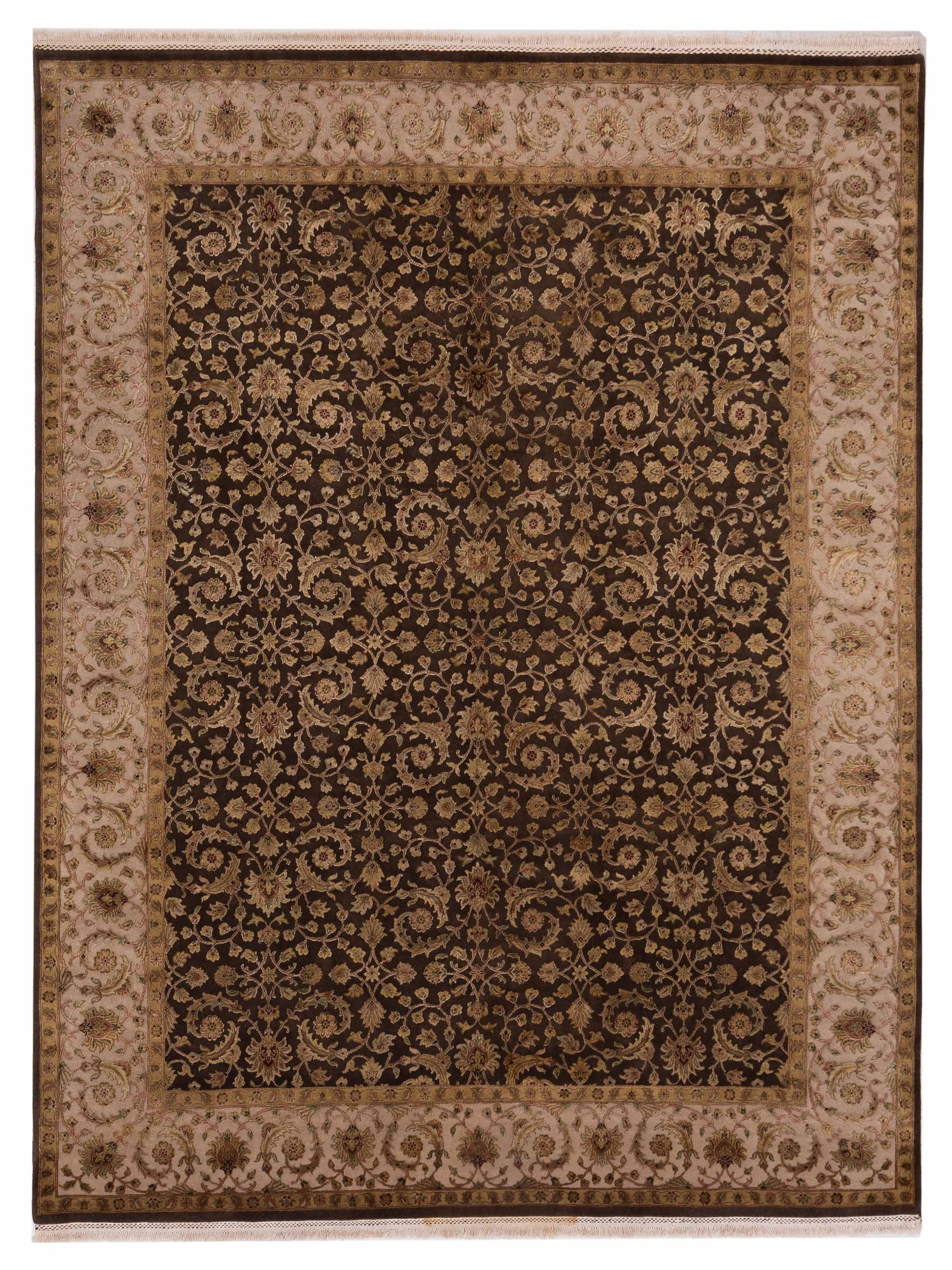 Rajpur Imperial Silk  Brown Ivory Traditional
