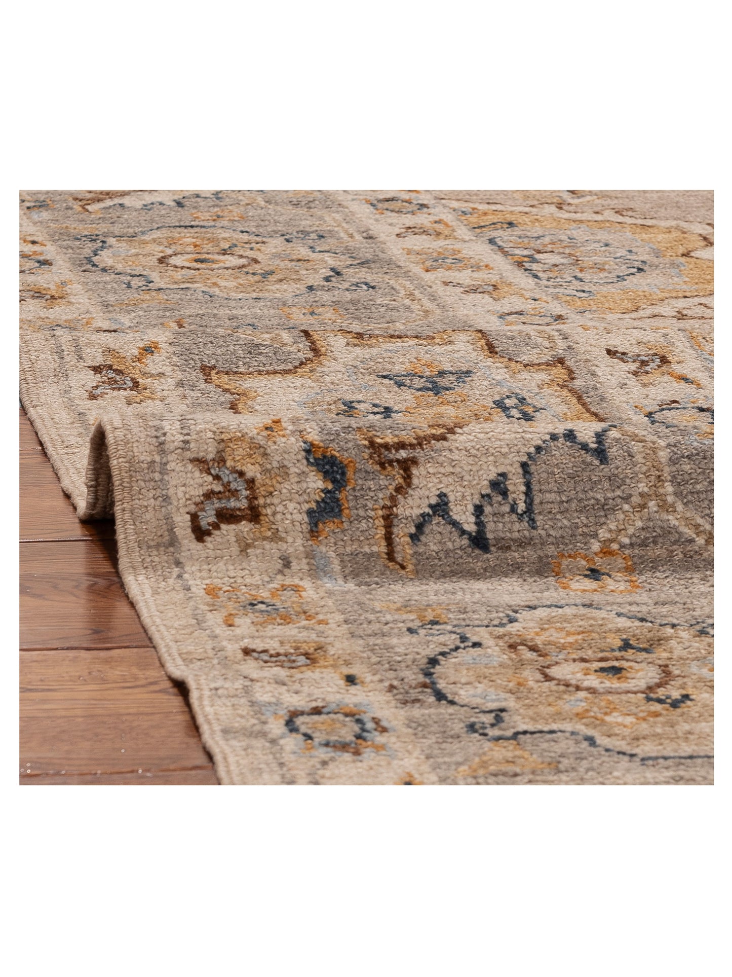 Angora Oushak 156153 Silver Gray 9.1x12.1 Hand Knotted Rug