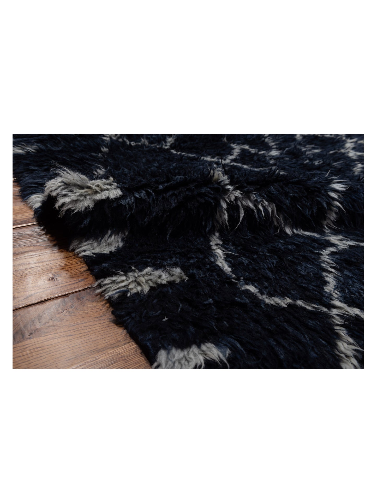 Berber Aspendos Navy Ivory 11.8x15.11 Hand Knotted Rug