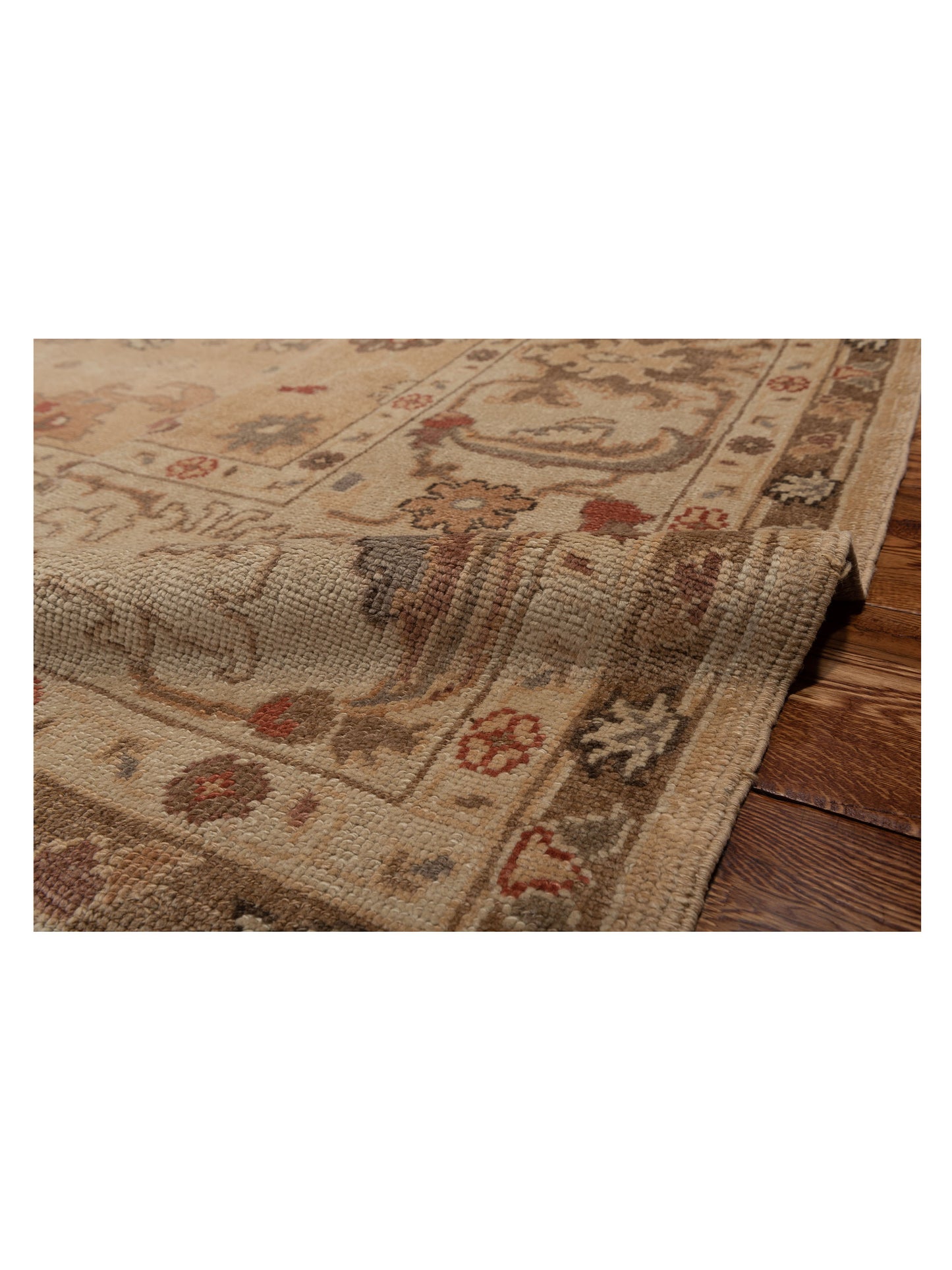 Anadol Oushak 108127 Gold Ivory 8.11x11.10 Hand Knotted Rug
