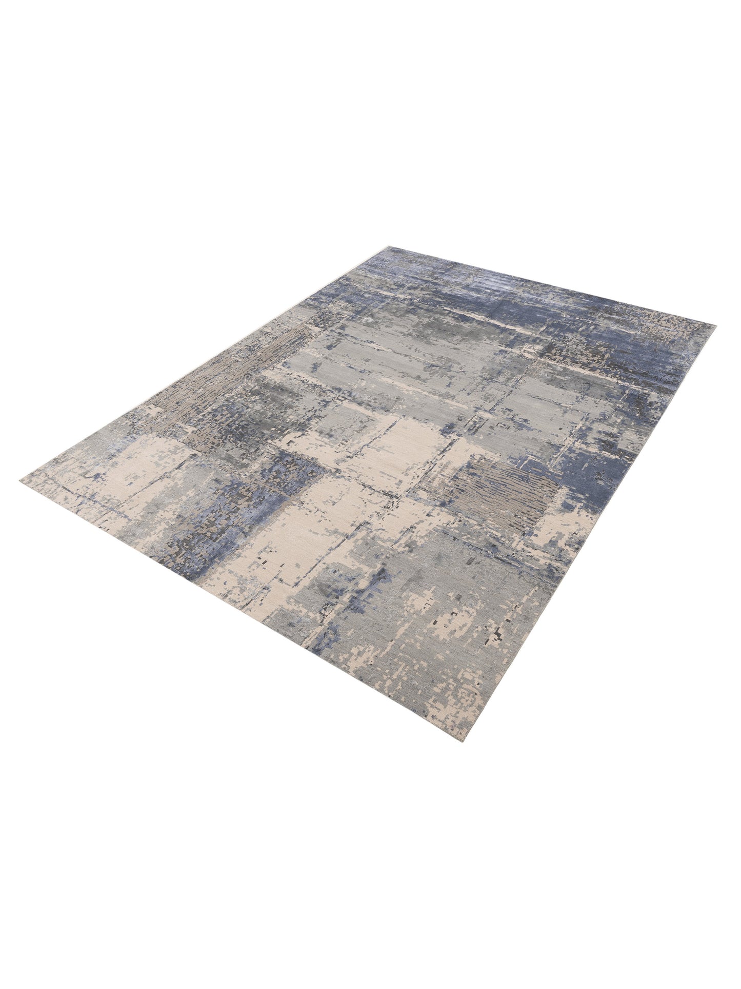 Tibetino 154835 Ivory Gray 9.3x12.1 Hand Knotted Rug